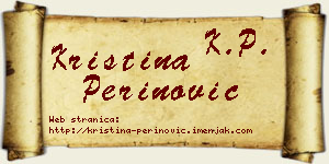 Kristina Perinović vizit kartica